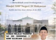 Kebersamaan Wujudkan Rumah Ibadah, Musholla Nurul Ilmi SMPN 18 Makassar Segera Rampung
