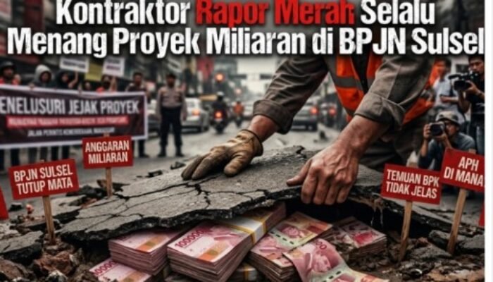 Kontraktor Terus Menang Tender, Publik Pertanyakan Sistem Pengawasan BPJN Sulsel