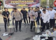 14,9 Kg Narkotika Dimusnahkan, Polrestabes Makassar Tegaskan Tak Ada Ampun bagi Pengedar