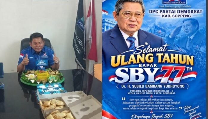 DPC Demokrat Soppeng Ucapkan HUT ke-77 SBY: Tetap Menginspirasi untuk Indonesia